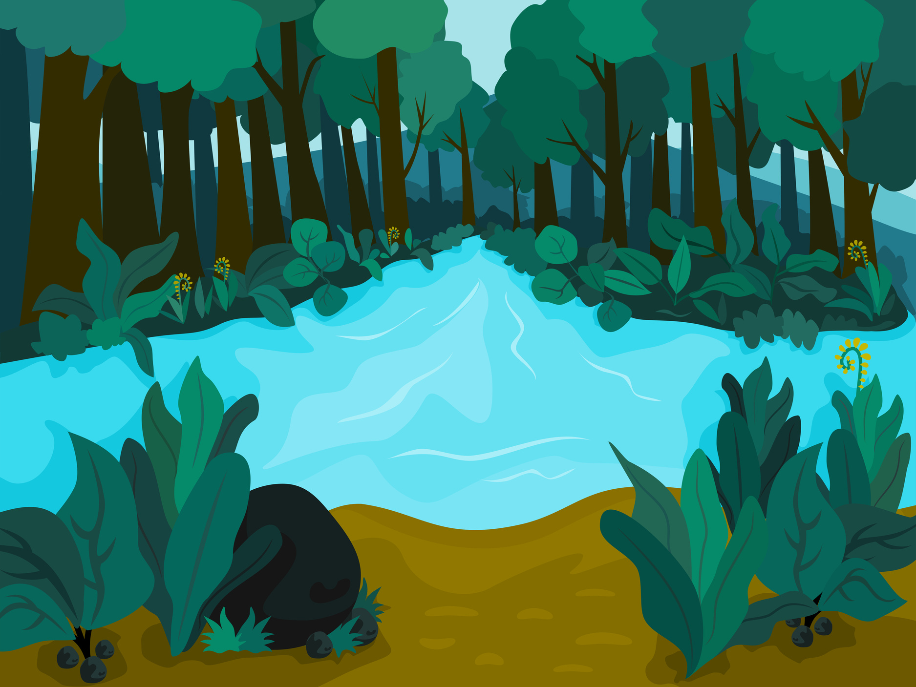 river background illustration